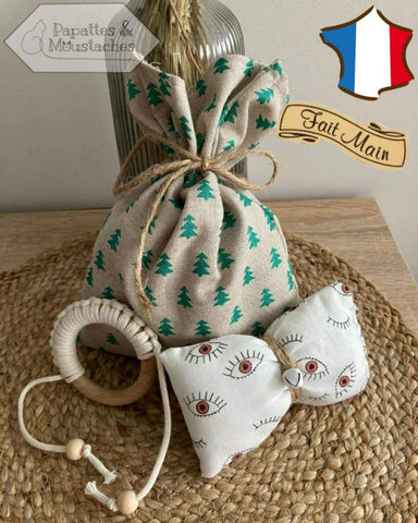 Pochette de Noël artisanale pour chat - Papattes & Moustaches