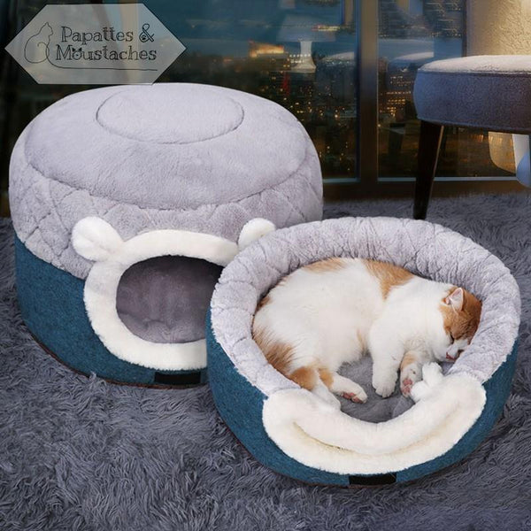 Niche en peluche pour chat - Papattes & Moustaches