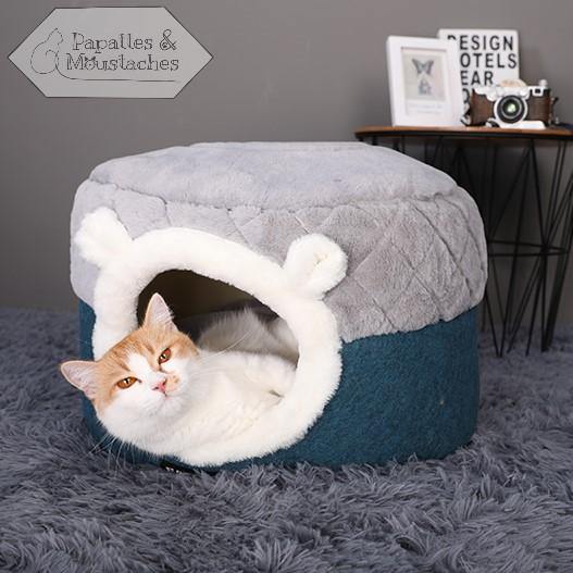 Niche en peluche pour chat - Papattes & Moustaches