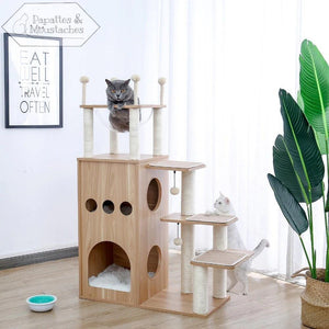 Arbre à chat bois design