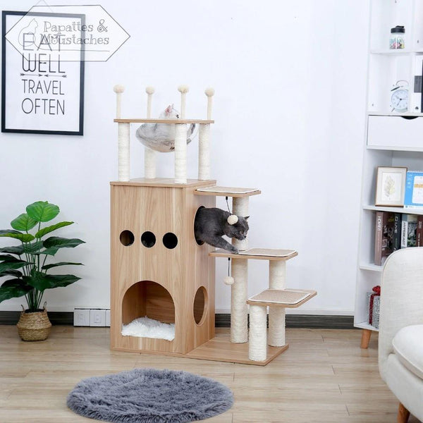 Arbre à chat bois design