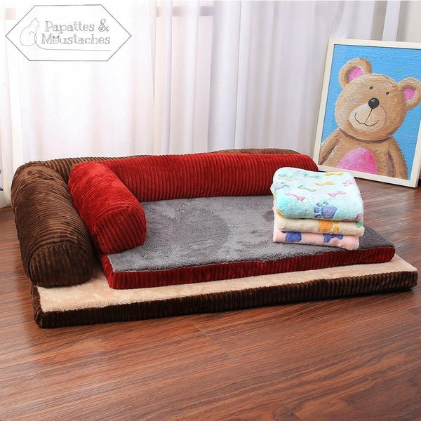 Grand coussin déhoussable pour chien - Papattes & Moustaches