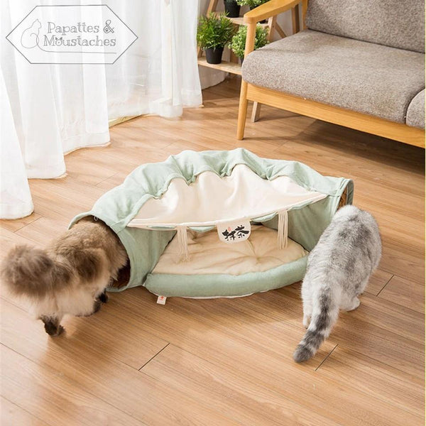 Tunnel pour chat motifs japonais - Papattes & Moustaches