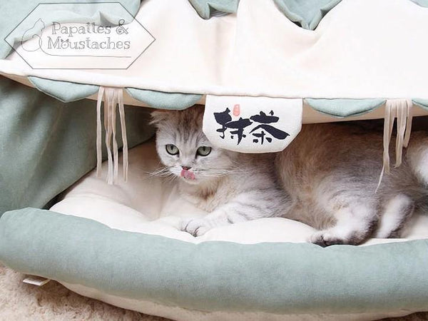 Tunnel pour chat motifs japonais - Papattes & Moustaches